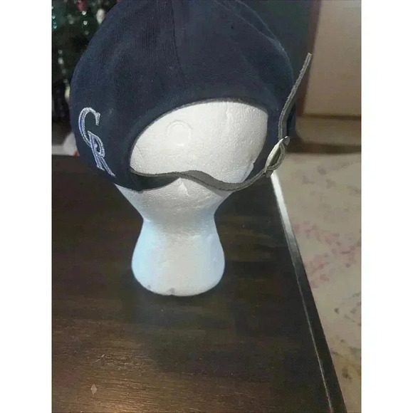 Colorado Rockies Baseball Hat-Leather Bill-American Needle-Black-Strap Back - Picture 3 of 7